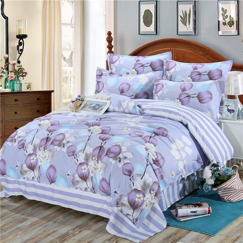 

Flower Plant Printed 4pcs Girl Boy Kid Bed Cover Set Cartoon Duvet Cover Bed Sheets and Pillowcases Comforter Bedding Set 61002, 2tj-61003-009
