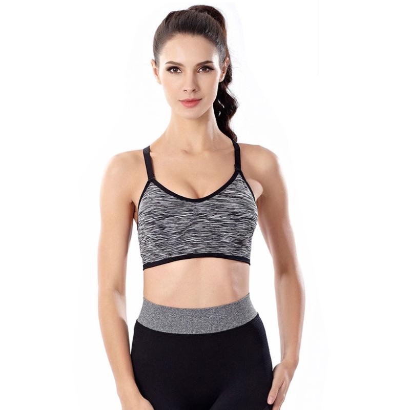 

New professional sports bra shockproof quick-drying section dyed steel ring-free underwear training running fitness underwer, Black