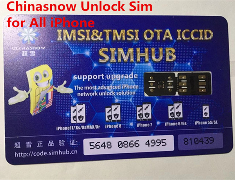 

The Newest Original Upgradeable Chinasnow MIX V1.41 for iP6-XR 11 12 13Series with ICCID IMSI Mode Unlock Sim Card Turbo Gevey Pro