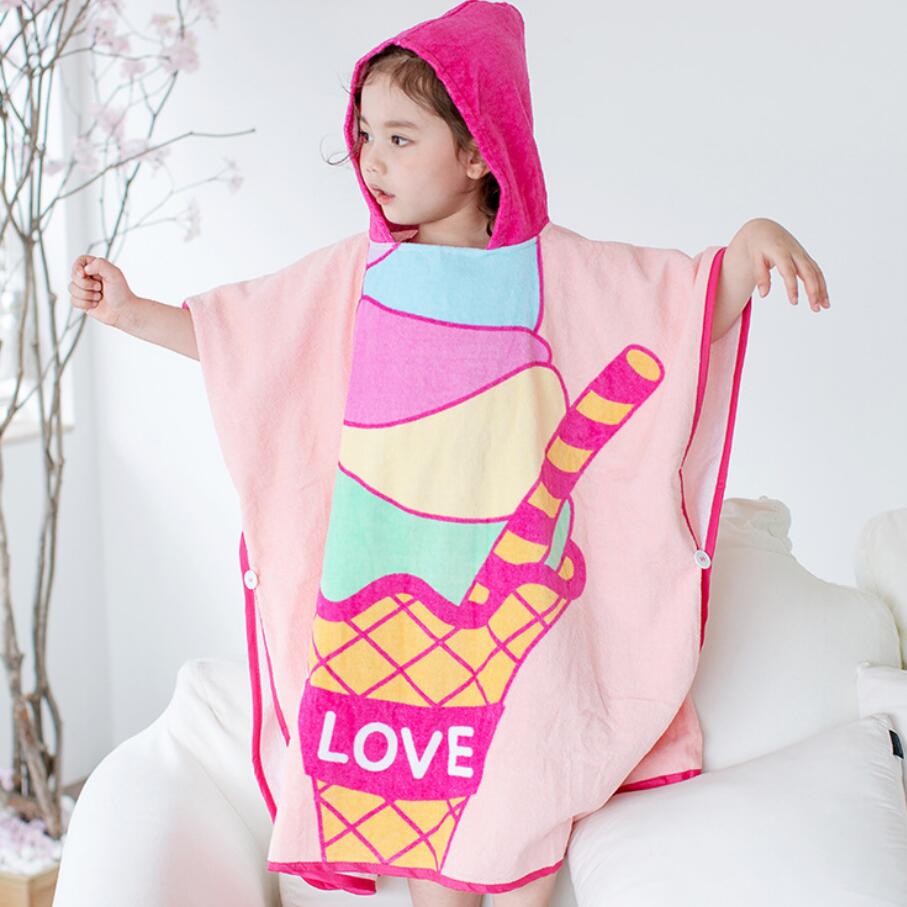girls hooded bath towel