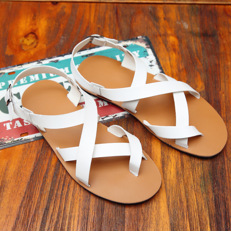 

Hot Sale-Mens PU sandals men casual sandal men gladiator comfortable soft sole slippers summer man hand made shoes roman shoe for men zy998, Black