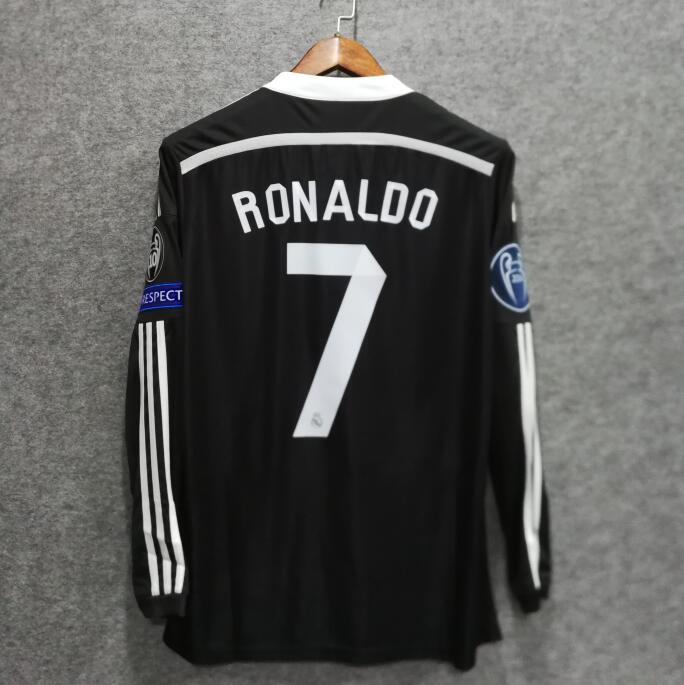 camisa real madrid preta manga longa