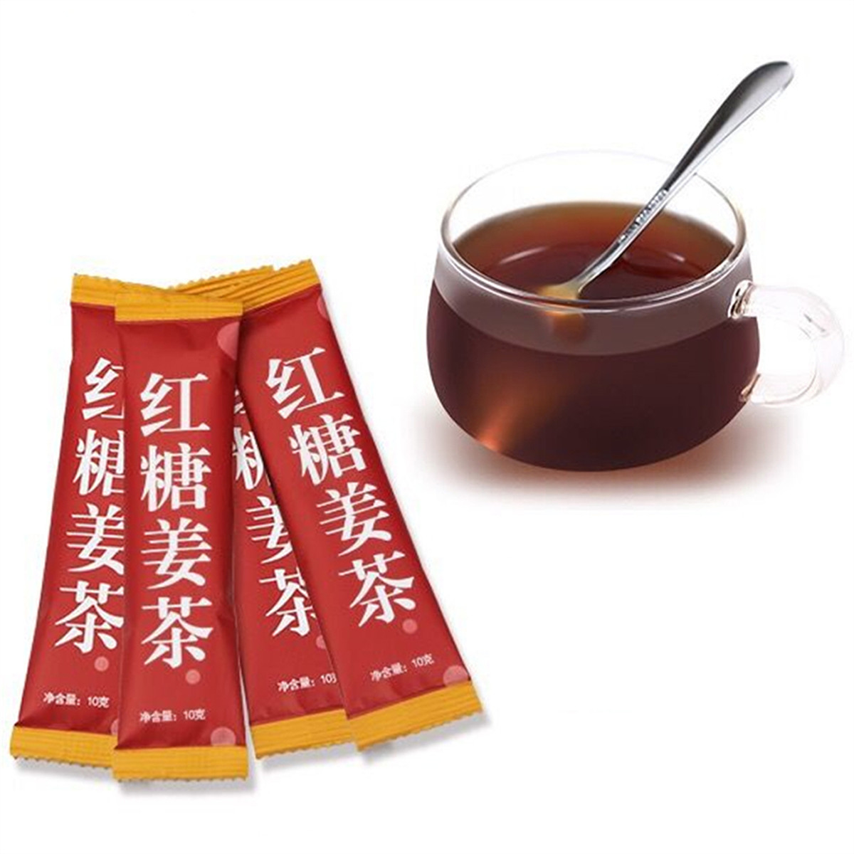 

Preferred Chinese Organic Black Tea Brown Sugar Ginger Instant Red Tea Health Care New Cooked tae Green Food Factory Direct Sales 10g/pc