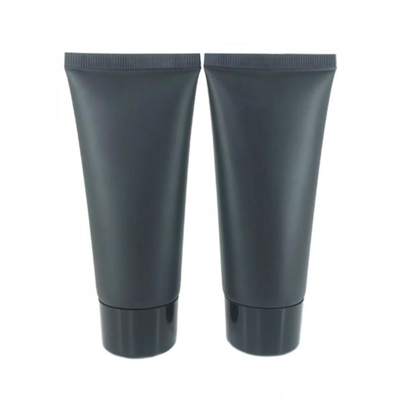 

30pcs 60g frosted black PE Soft Tube For Face Cleanser Plastic black Hand Cream Tube With Foil Cosmetic Container