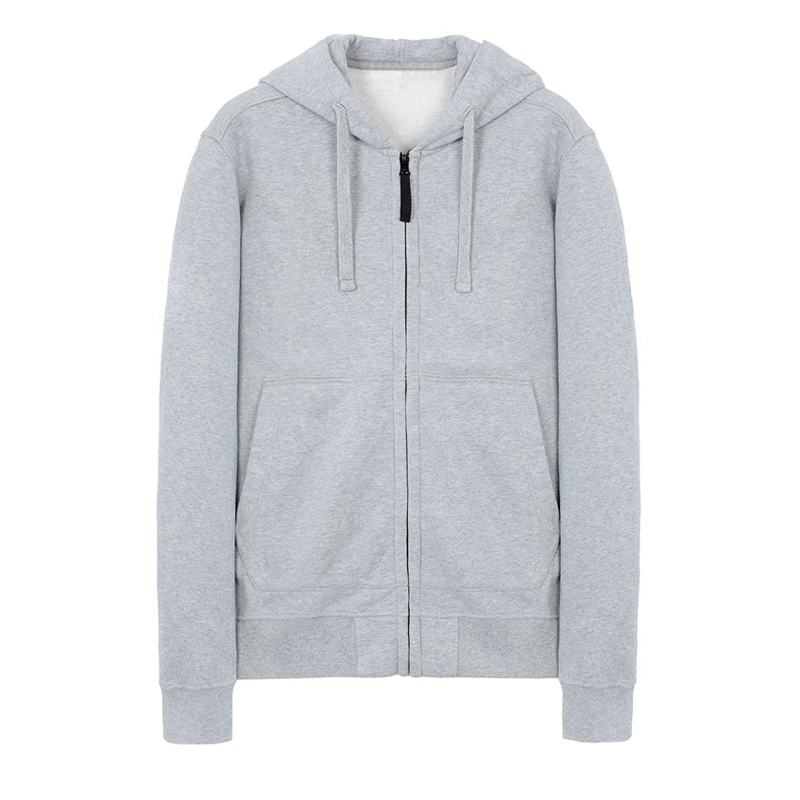 

18FW 60220 ZIP HOODED SWEATSHIRT TOPST0NEY Men Women Hooded Sweatshirts Fashion Hoodies HFLSWY308, Steel gray