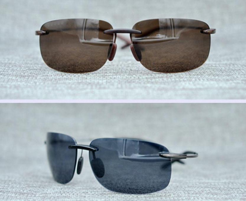 

Brand Designer Mcy Jim 527 sunglasses High Quality Polarized Rimless lens men women driving Sunglass with case
