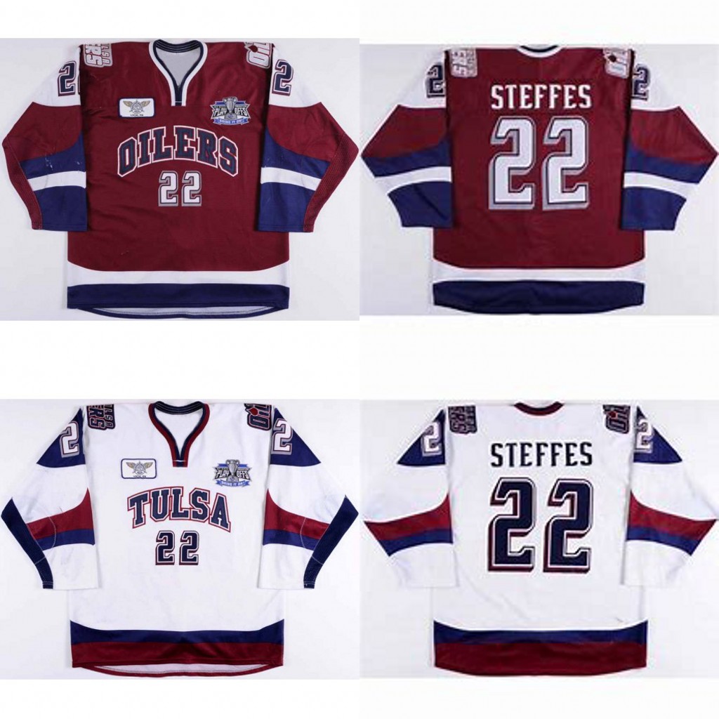 

Tulsa Oilers Jerseys 22 Gary Steffes White 100% Embroidery cusotm any name any number Mens Womens Youth Hockey Jersey, 22 gary steffes red