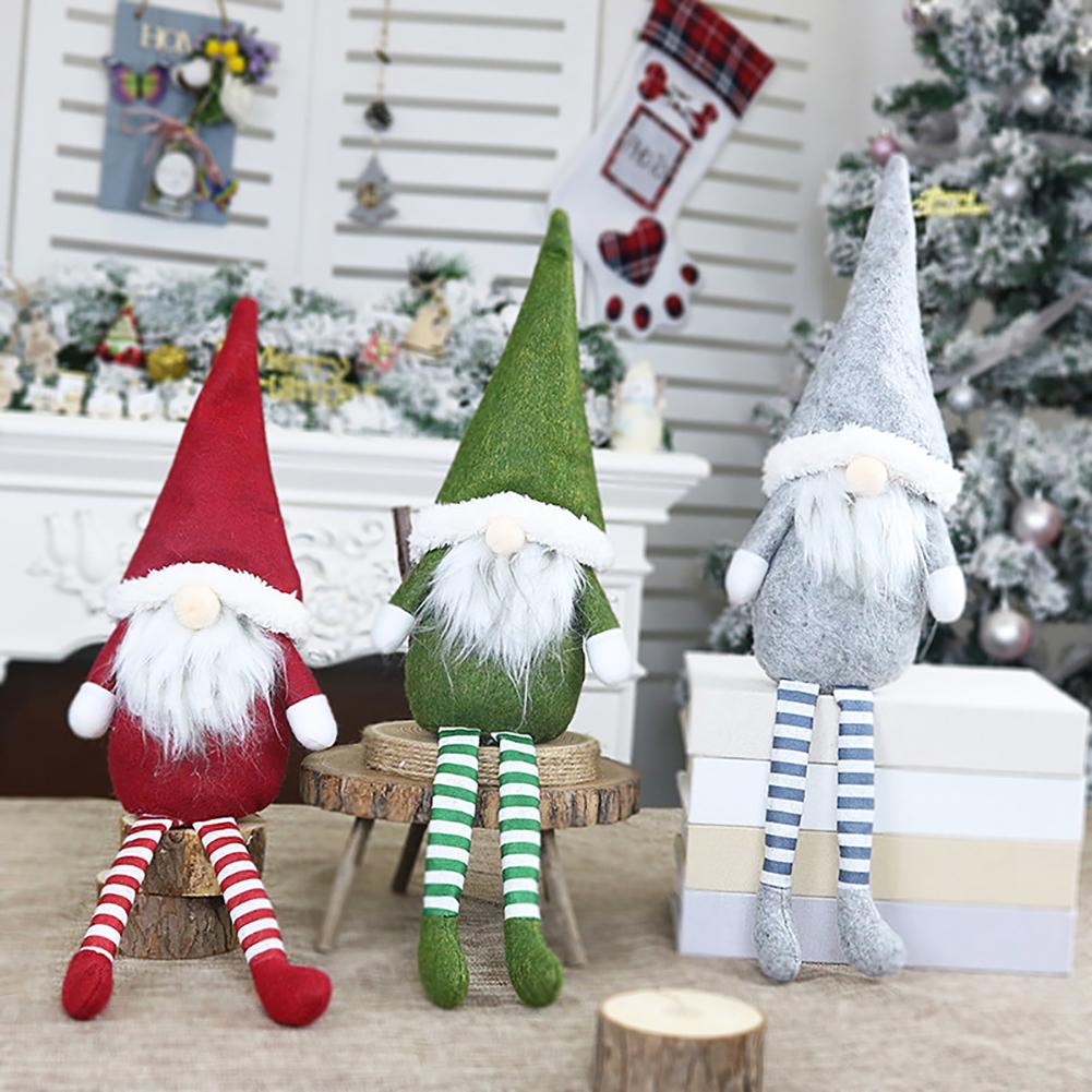 

Hot 20 inch Lovely Fabric Christmas Gnomes Soft Christmas Faceless Long Legs Gnome Doll Toys Pendant Xmas Ornaments Party Decor