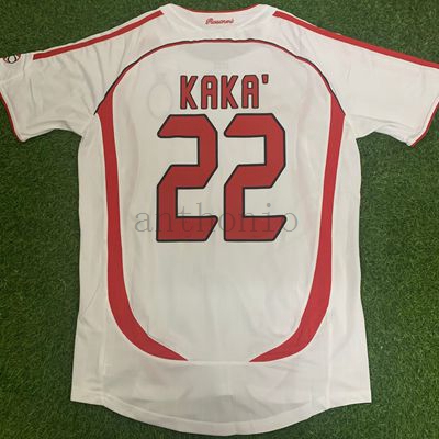 

2006/2007 RETRO soccer jerseys VINTAGE CLASSIC KAKA 22 MALDINI 3 INZAGHI 9 CAFU 2 SEEDORF 10 MAILLOT DE FOOT uniform thai quality AWAY football shirt kit SIZE S-XXL white, 2002/03 away custom