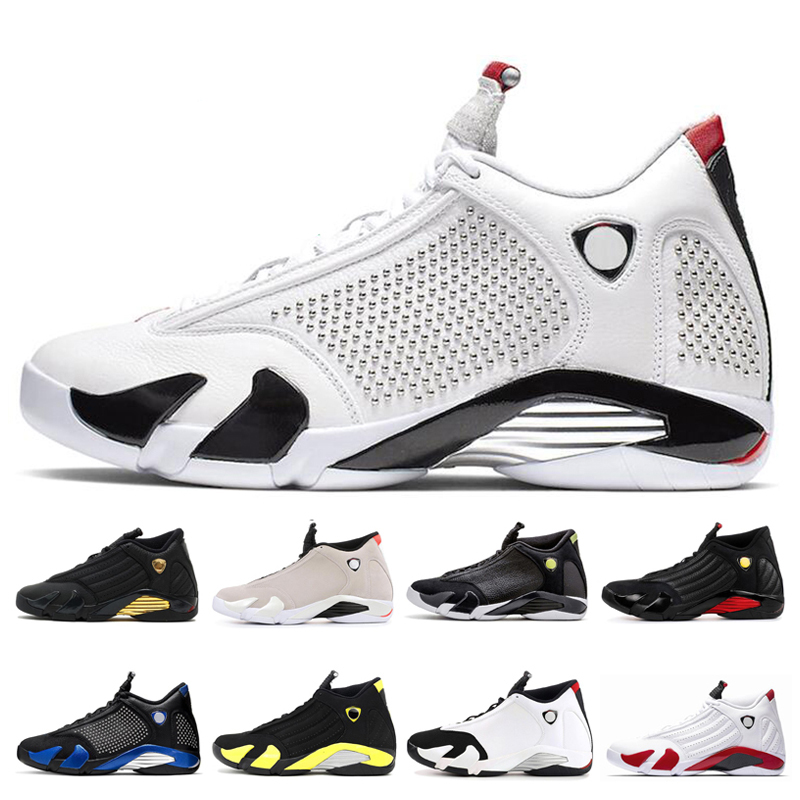 

New men basketball shoes 14 Candy Cane Thunder Reverse Black Ferrar Black Gold University Red Blue suede Varsity Royal sport sneakers, Defining moments