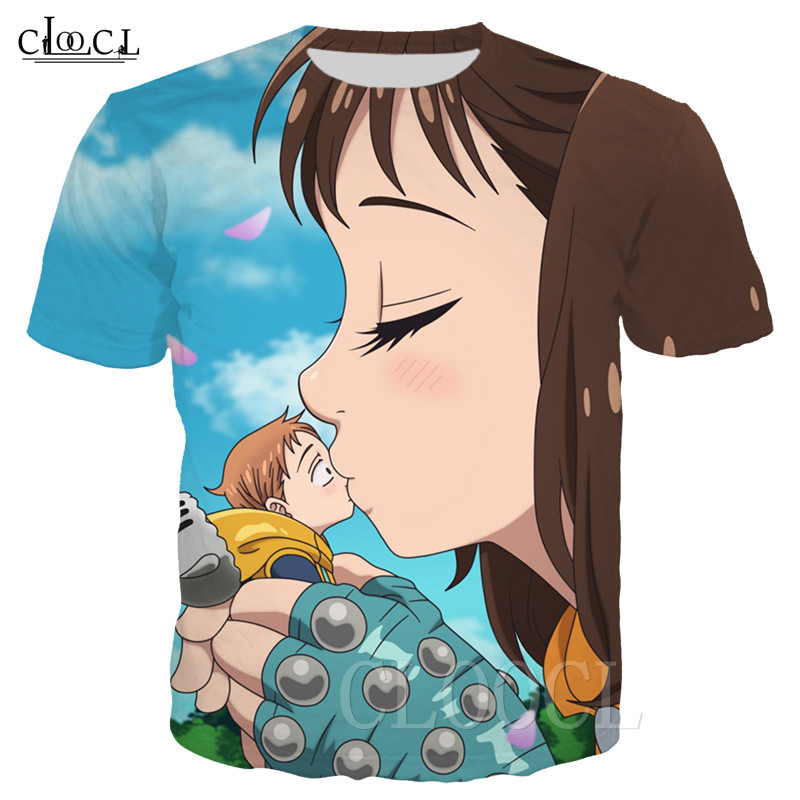 

Anime The Seven Deadly Sins T Shirt Men Women 3D Print Fashion Cartoon Short Sleeve O-Neck Couples Streetwear Tops, T shirt 2
