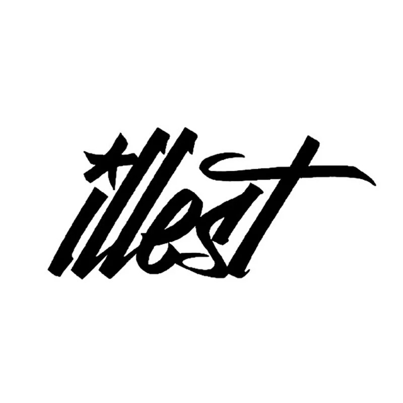 

20.5*9.5CM ILLEST Reflective Fun Drift Racing Motorcycle Decal Vinyl Car Sticker Black/Silver CA-1128