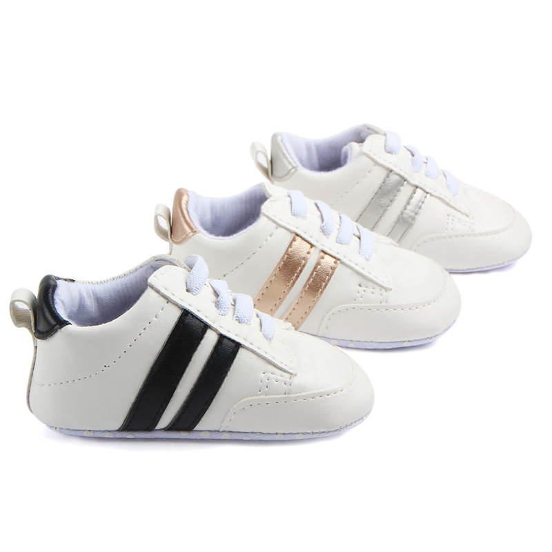 

Baby Shoes PU Leather Sneakers Fashion Newborn Baby Crib Shoes Infant Toddler Soft Sole First Walkers