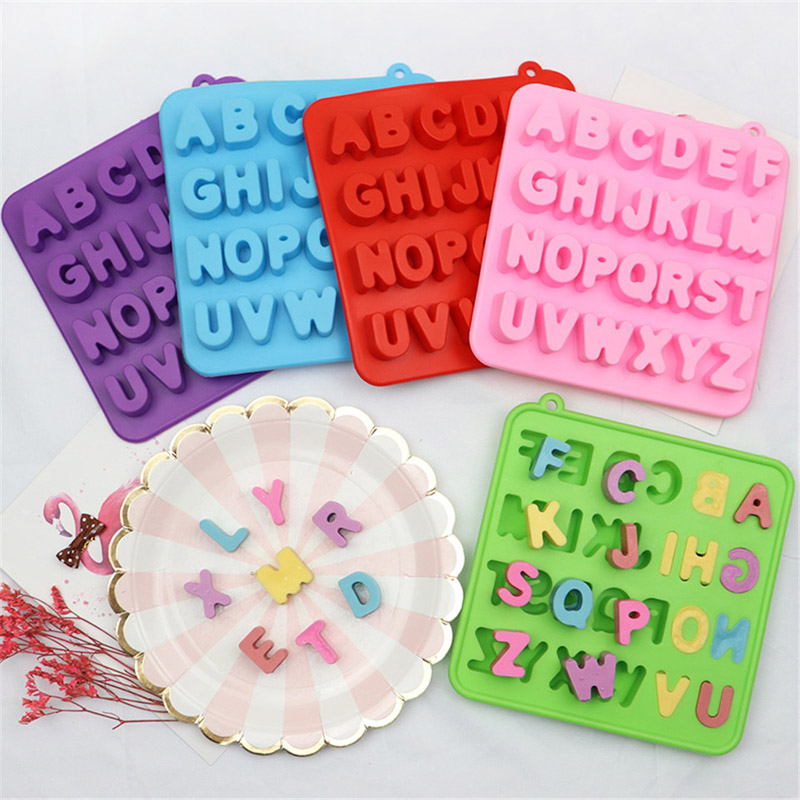Silicone Moule russe Lettres 2 Alphabet ABC crème Gâteau Emporte-pièce