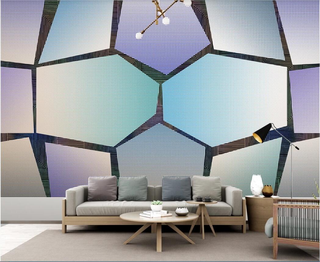 

3d wallpaper custom photo murals Modern simple abstract geometric TV background wall painting decor wall art pictures, Non-woven fabric