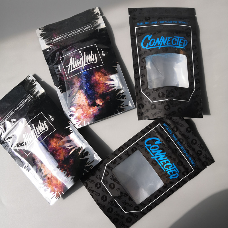 

CONNECTED California SF 8th 3.5g Alien Labs Mylar Childproof Bags 420 Packaging Connected Cookies Bag size 3.5g-1 8 Bags