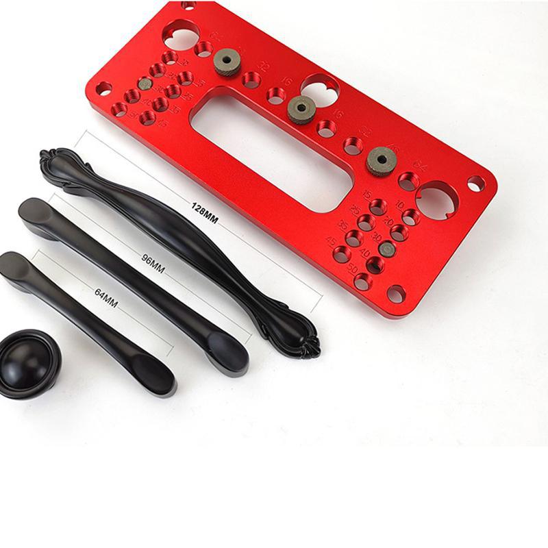 

DIY Woodworking Drilling Locator Wardrobe Door Cabinet Positioner Handle Punch Locator Drill Guide Sleeve
