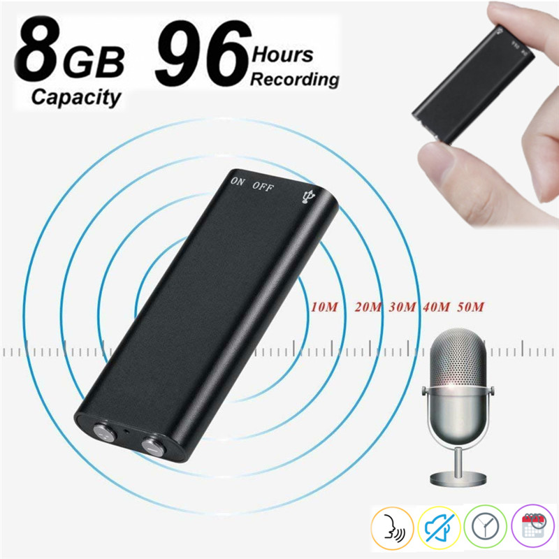 DE Schwarz JNN Q9 8GB LED Display Digital Recorder Versteckte Audio Sound Voice