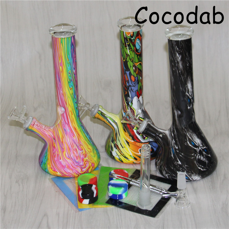 

glass water pipe thick Beaker Bong 10.5 inches dab rig glass bong oil rig with smoking accessories