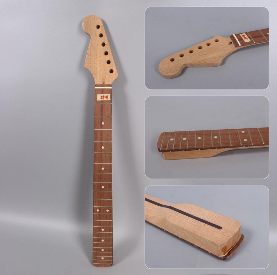 

Strat Electric guitar neck Replacement 22 Fret Diy electric Guitar Rosewood #24