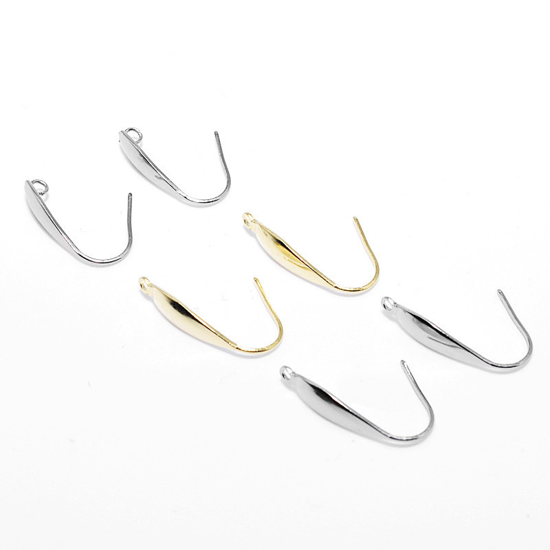 

100pcs/lot Silver Gold Color Stainless steel Ear Clasps Earring hook for jewelry making Earring Accessories
