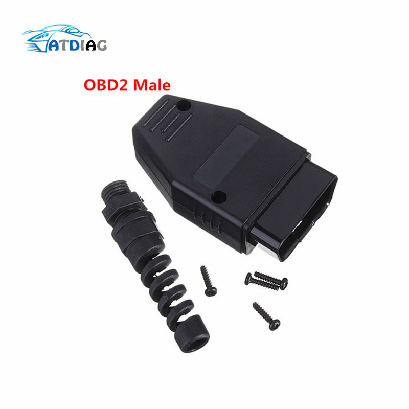 

New OBD2 16Pin Male Female Connector Plug Adapter OBD OBDII EOBD J1962 OBD2 16Pin Wiring Adapter Shell Wholesale