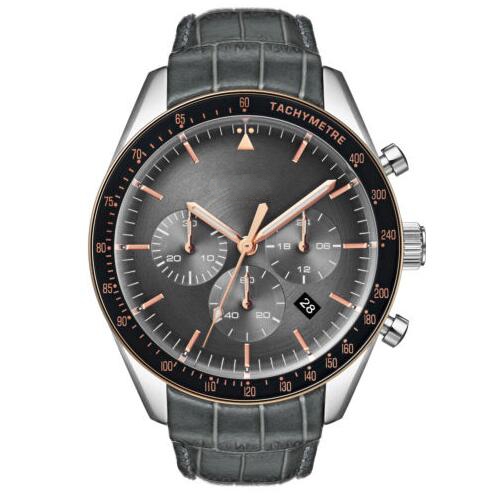 

2019 Trophy Herrenuhr 1513628 Analog Multifunktion Leder Grau, Slivery;brown