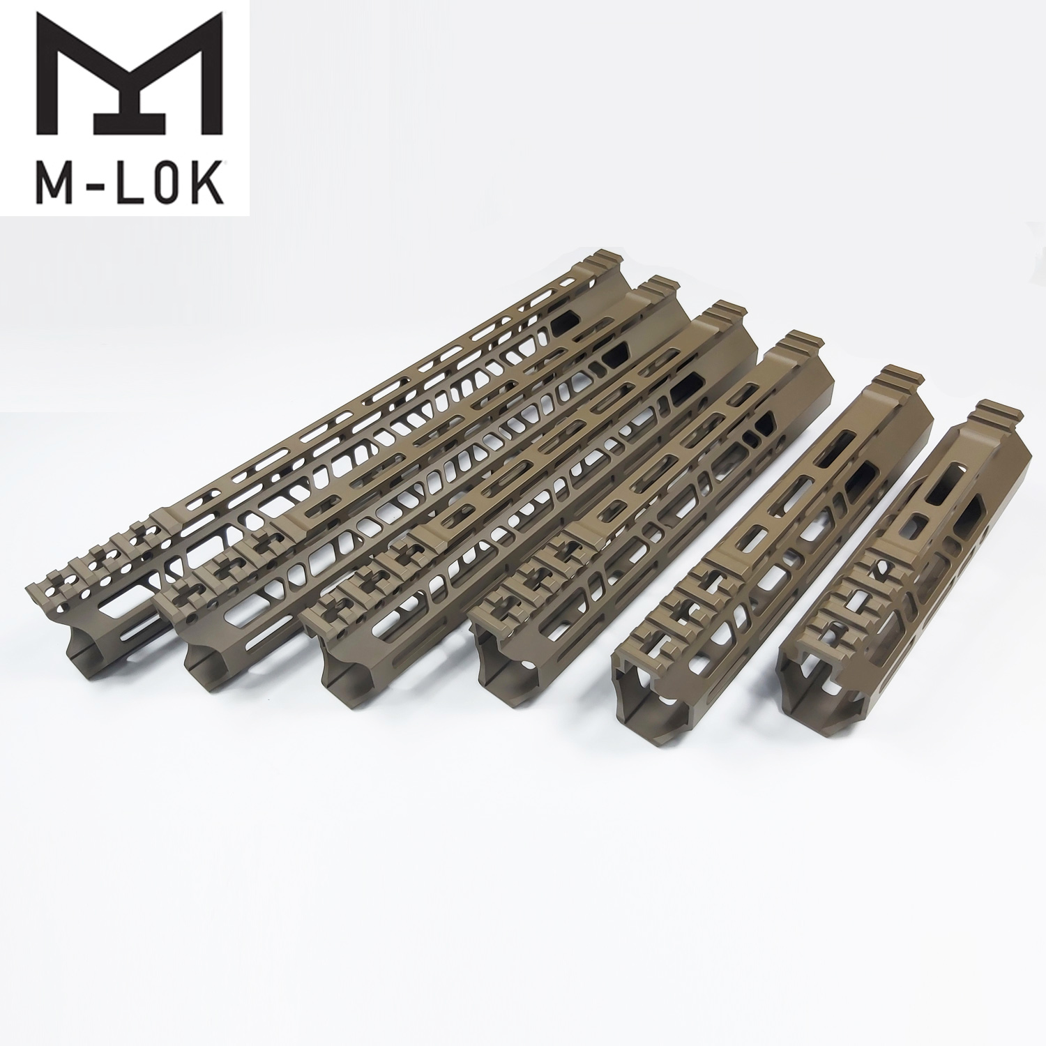 

7/9/10/12/13.5/15 Inch Lightweight Clamp Mount Type M-LOK Handguards Edge CNC Chamfering For .223/5.56 Flat Dark Earth Color
