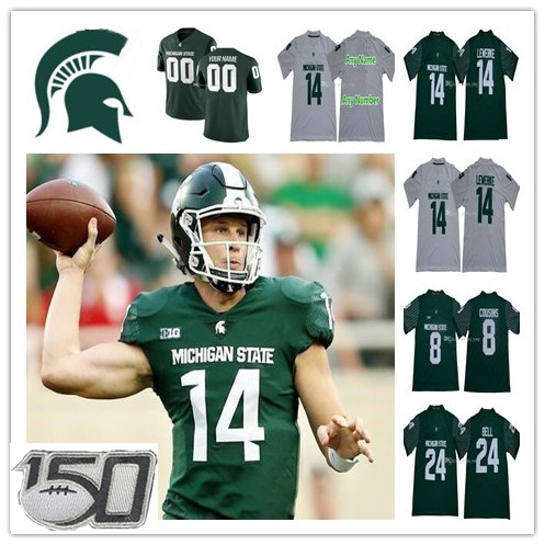 

Men Michigan State Spartans Football College Jerseys Rocky Lombardi Brian Lewerke LJ Scott Kirk Cousins LeVeon Bell Simmons Jalen Nailor, White