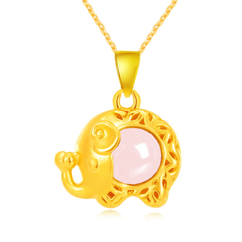 

ElephanPendant Necklace for Women Gold Color Romantic Jewelry Never Fade