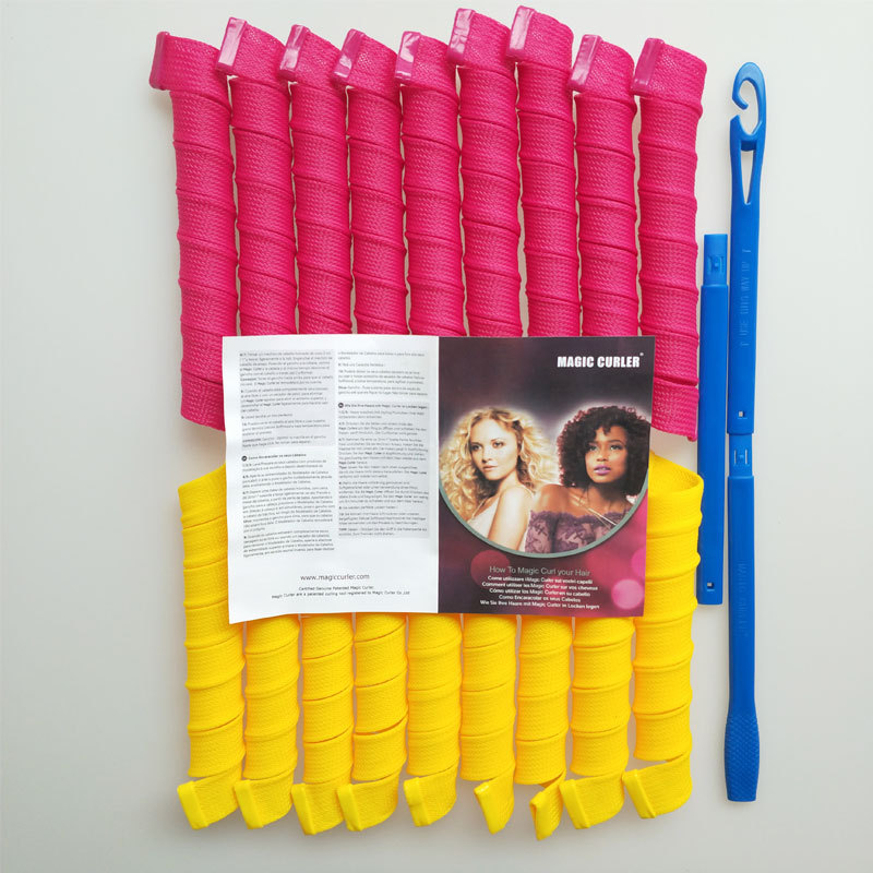 

18pcs 65cm 3.0 Hair Curlers Spiral Curls Styling Kit No Heat Corkscrew Waves with 1 Hooks Extra Long 25 inch