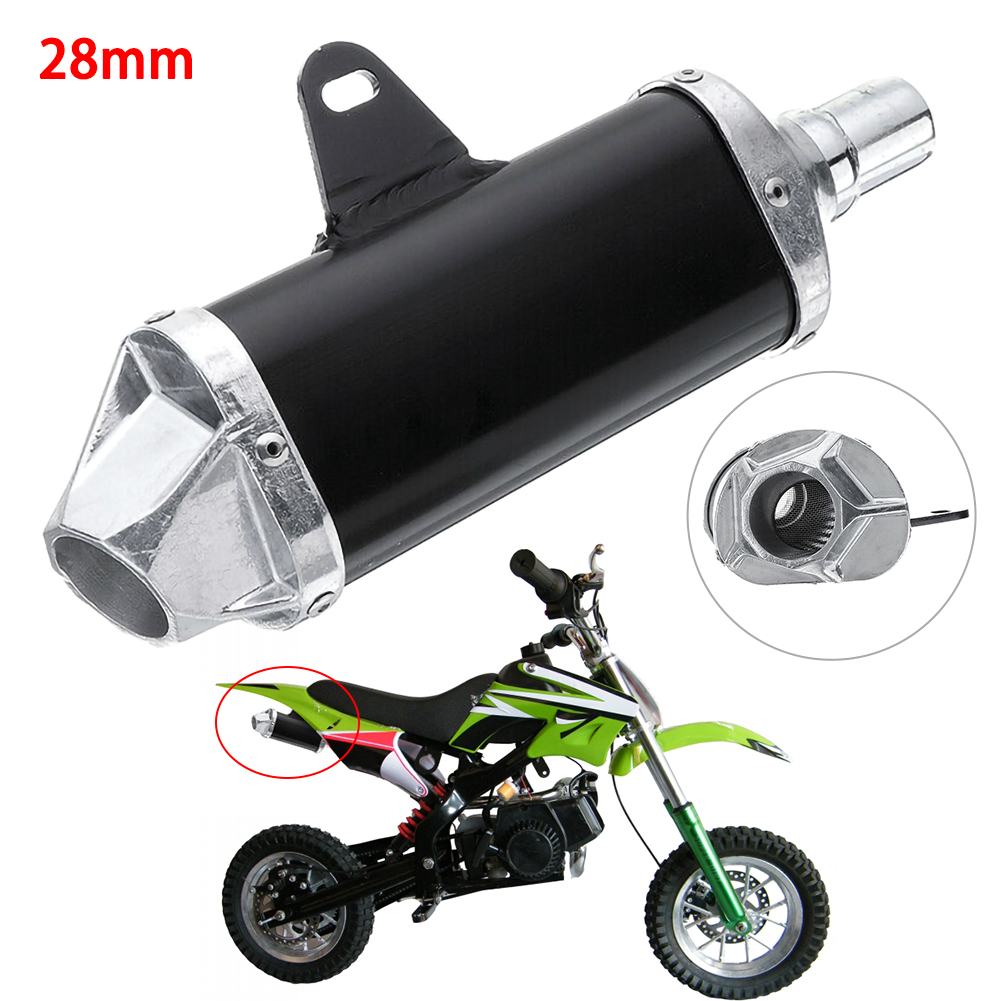 

28mm Durable Exhaust Muffler Pipe For Motorcycle Dirt Bike ATV Quad 50cc-150cc Aluminum Alloy Exhaust Pipe Muffler Tail