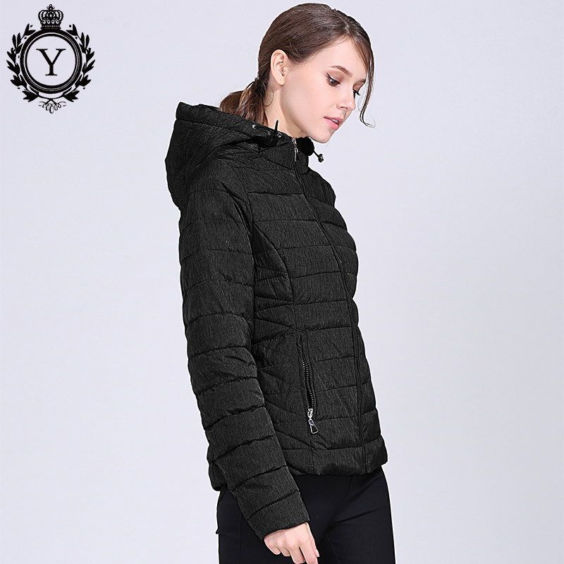 

COUTUDI 2020 New Spring Jackets and Coats Down Cotton Padded Quilted jacket High Quality Women' Brand Clothing Parkas mujer, Black