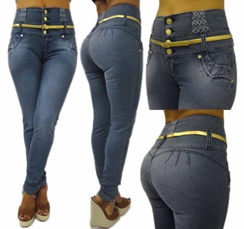 

2020 new European and American hot Colombian style South American high elastic hip lifting small leg jeans, Dark grey