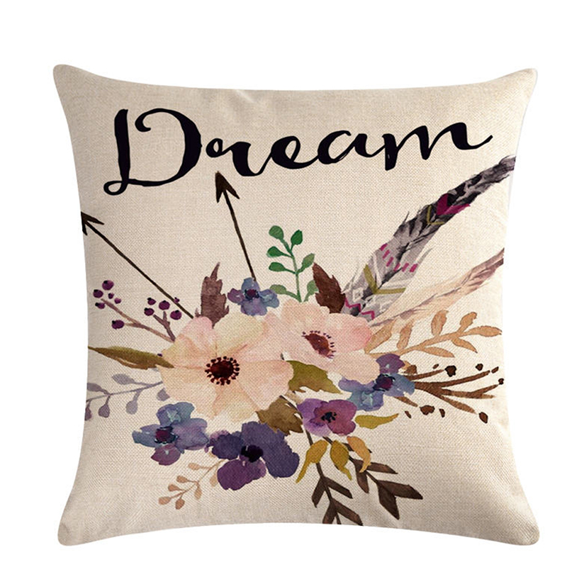 

Vintage Oil Painting Flowers Cushion Cover Nordic Style Retro Flowers Art Cushion Cover Double Linen Pillow Case 45*45cm, Style 6