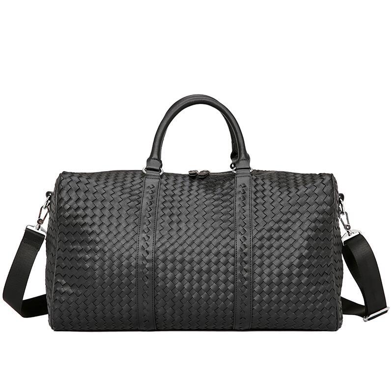 

wholesale men handbag hand-coded fashion Knitting bag street fashions Crochet leather fitness bags outdoor sports leisure travel handbags, Black