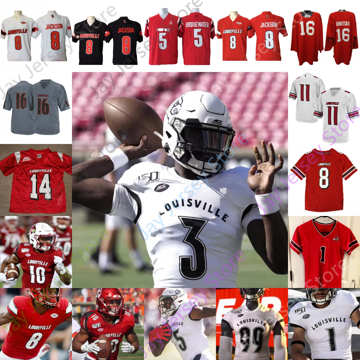 

Louisville Football Jersey NCAA College Evan Conley Jawon Pass Hassan Hall Seth Dawkins Burns Montgomery Parker Bridgewater Dumervil Becton, Red v
