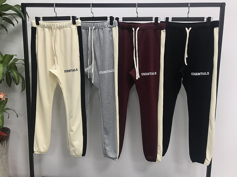 

2019 New hiphop Fashion jogger urban clothing bottoms FOG Essentials Side Stripe Sweatpants Pants, Black