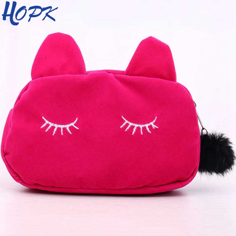 

Cute Cat Pencil Case School Supplies Plush Fur Ball Pencil Case for Girls Hairball Bag Kawaii Pencilcase