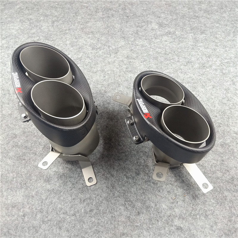 

1 Pair Car-styling Carbon Fiber Exhaust Muffler System End Pipes For AUDI RS6 RS7 Exhausts Tip Replacement Original Tips