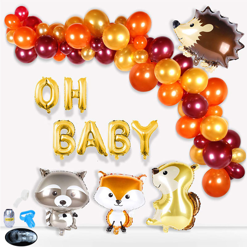 2019 Forest Theme Party Decor Latex Balloons Arch For Oh Baby Baby