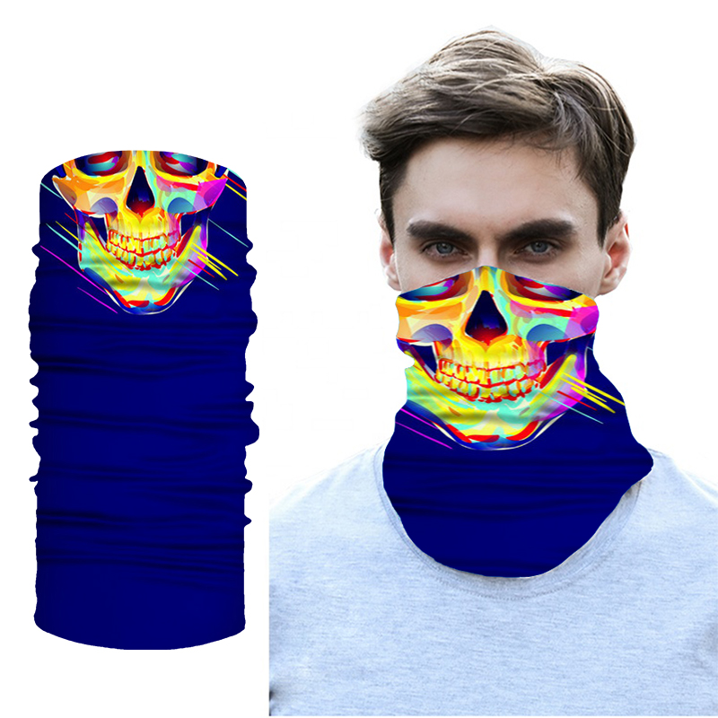 

Cycling Caps & Masks Summer Skull Skeleton Neck Scarf Headband Multifunctional Bandana Gaiter Face Seamless Unisex Men Women Scarves, B204