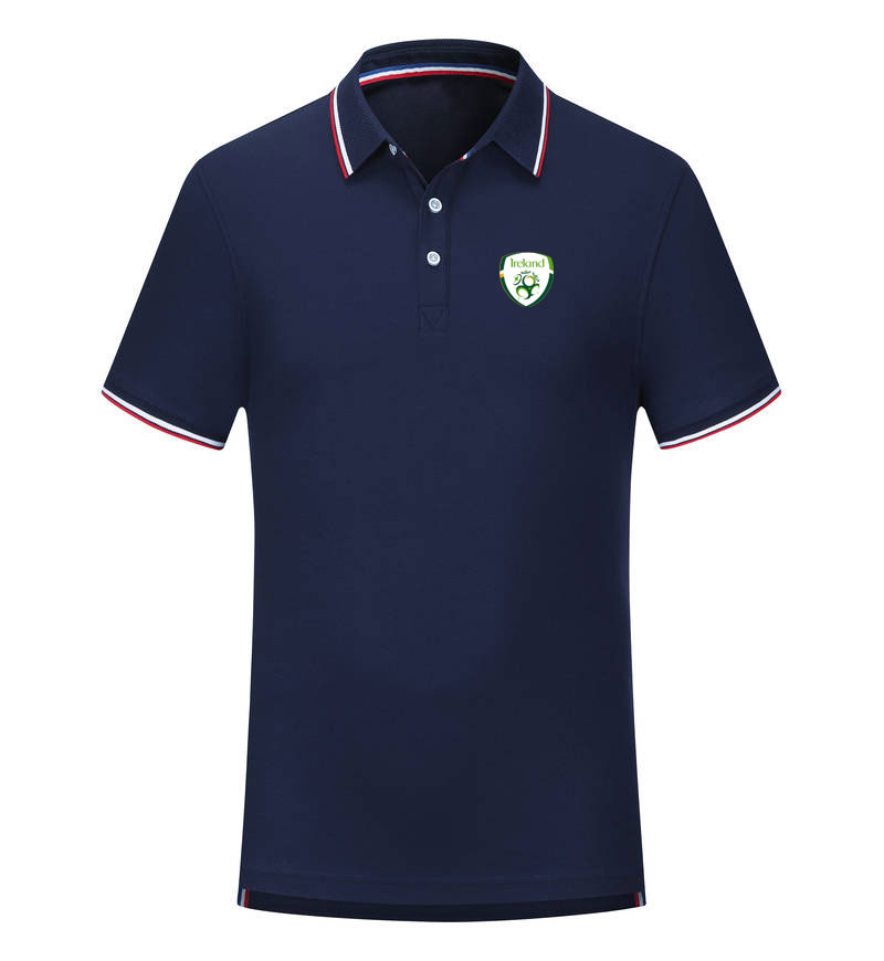 

Republic of Ireland Football Team New T-shirt Men's Slim Fit Golf Polo T-Shirt Men's Short Sleeve Polo Basketball T shirt, Gray;blue