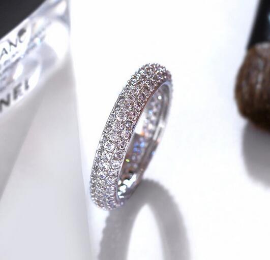 

European Micro-inlay Full Zircon Rings for Women Ladies Elegant Simple Wedding Engagement Rings Luxury Bridal Jewelry Anillos