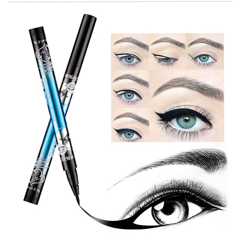 

High Quality Ultimate Black Long Lasting Eye Liner Pencil Waterproof Eyeliner Smudge-Proof Cosmetic Beauty Makeup Liquid, As picture show