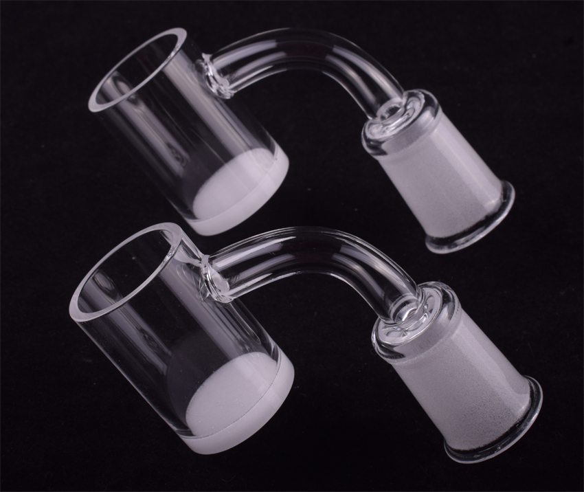 

25mm XL Quartz Opaque Banger Gavel Nail 4mm Thick White Bottom Flat Top 10mm 14mm 18mm Domeless Quartz Nails Glass Water Pipes