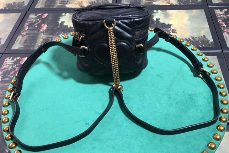 

Realfine888 5A 598594 17cm Marmont Mini Backpack Matelasse chevron Leather,Zipper Closure,With Dust Bag,DHL Free Shipping, 598594 5a_03