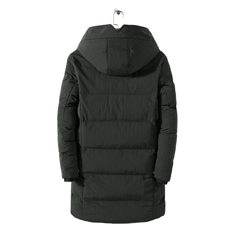 

2018 Winter New Style Youth Men's Hooded Cotton-padded Clothes Mid-length Korean-style Thick Warm Men's Cotton-padded Clothes Ja, Black