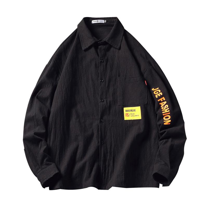 

Mens Long Sleeve Cotton Casual Shirts Men Loose Fit Large Size Shirts Big Sizes Men Shirt Oversize Black Large Man Shirt II50CS