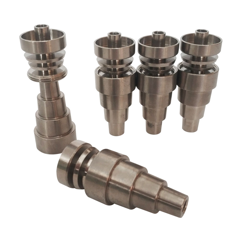 

Titanium Dabs Nail for Enail 6 in 1 Universal Domeless 10mm 14mm 18mm Male Female Joint Dabbing Nails For Oil Concentrate Dabs Rig